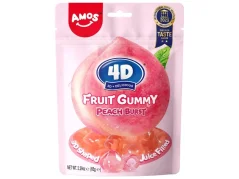 Amos 4D Fruit Gummy Peach Burst Gumové Cukríky 65g