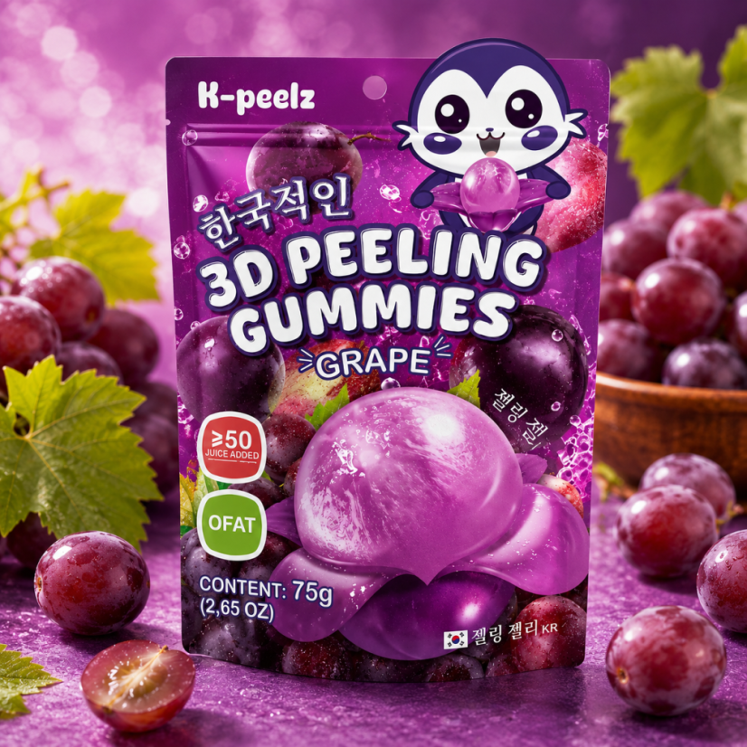 K-Peelz Grape Lúpané želé 75g