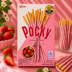 Pocky Strawberry Sladké Tyčinky 45g