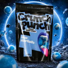 Crunch Punch Blue Starballs Sušené Cukríky 50g
