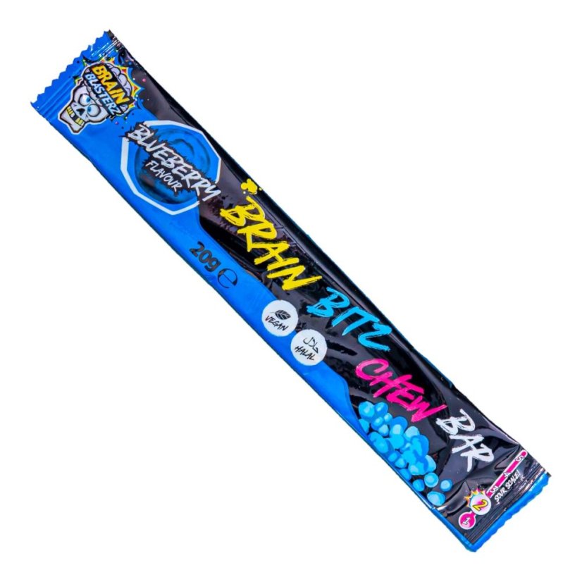 Brain Blasterz Bitz Chew Bar Blueberry Žuvacia Tyčinka 20g