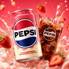 Pepsi Strawberries 'N' Cream Limonáda 330ml