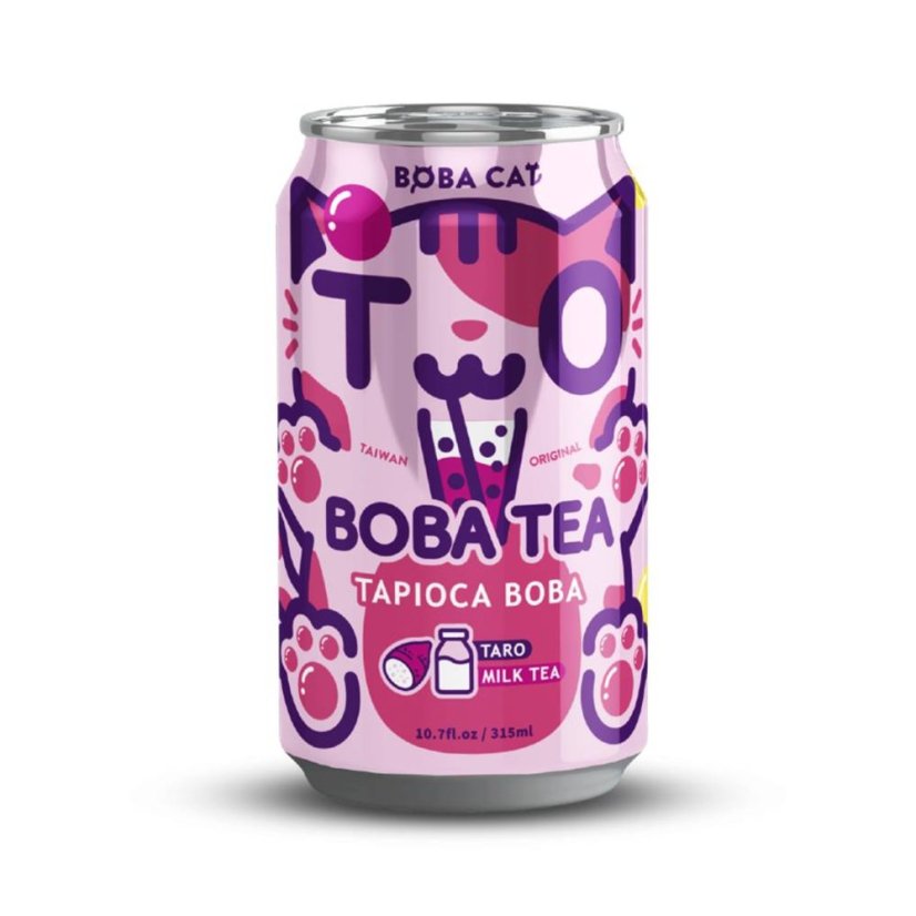 Boba Cat Taro Bubble Tea Čaj 315ml Boba Cat Taro Bubble Tea Čaj 315ml
