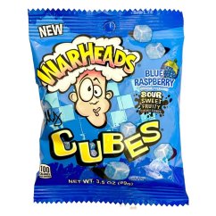 Warheads Cubes Blue Raspberry Gumené Cukríky 99g