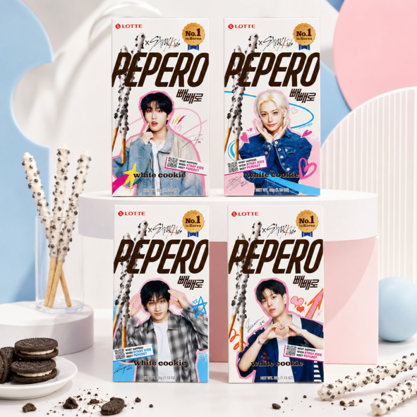 Pepero White Cookie Stray Kids Sladké Tyčinky 32g