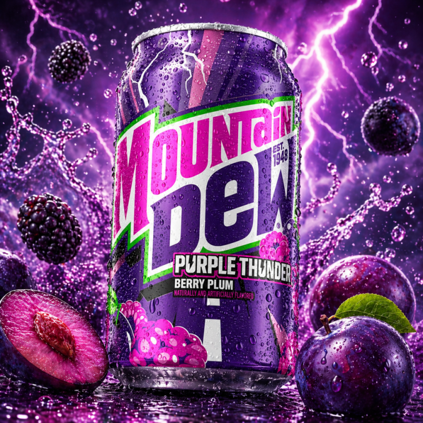 Mountain Dew Purple Thunder Berry Plum Limonáda 355ml