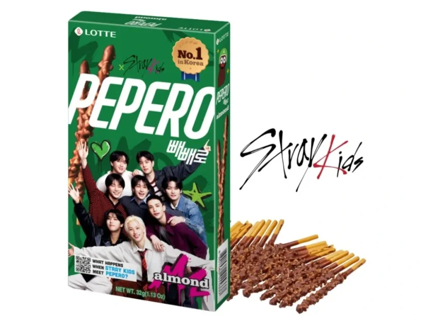 Pepero Almond Stray Kids Sladké tyčinky 32g