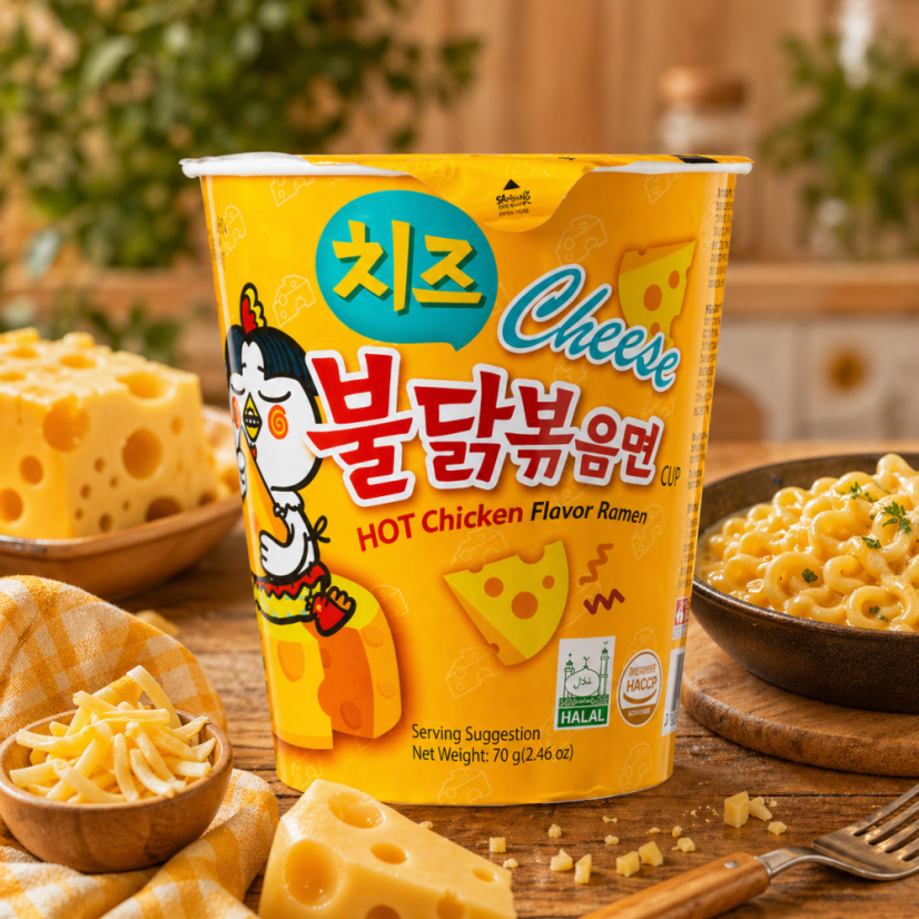 Samyang Buldak Cheese Cup Cestoviny v Kelímku 70g