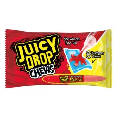 Juicy Drop Chews Raspberry Gumené Cukríky s Gélom 67g