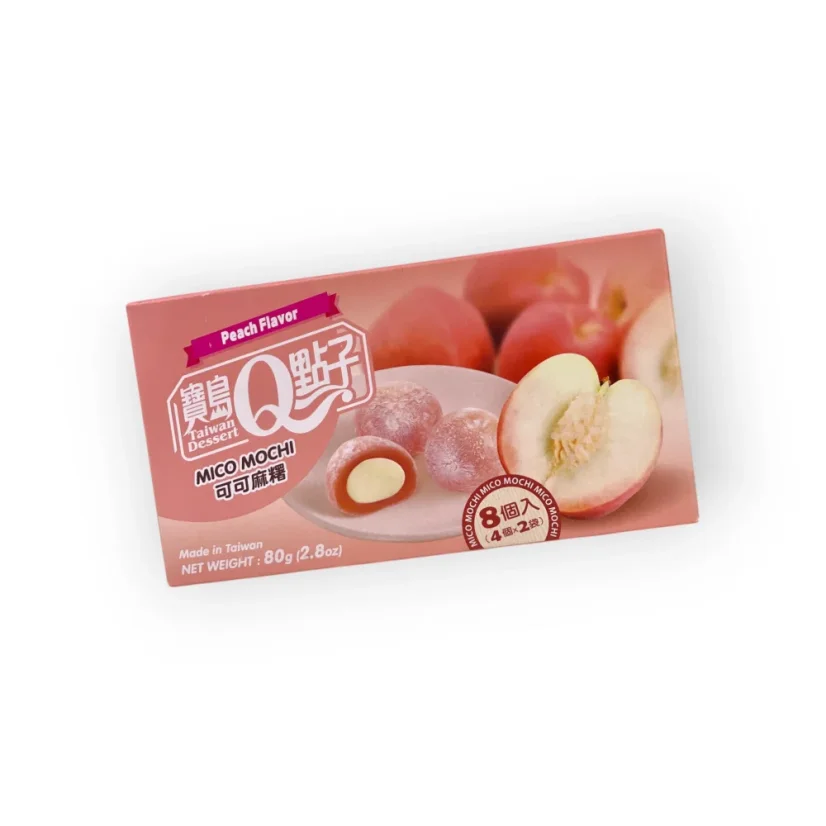 Q Brand Mochi Peach Ryžové Koláčiky 80g