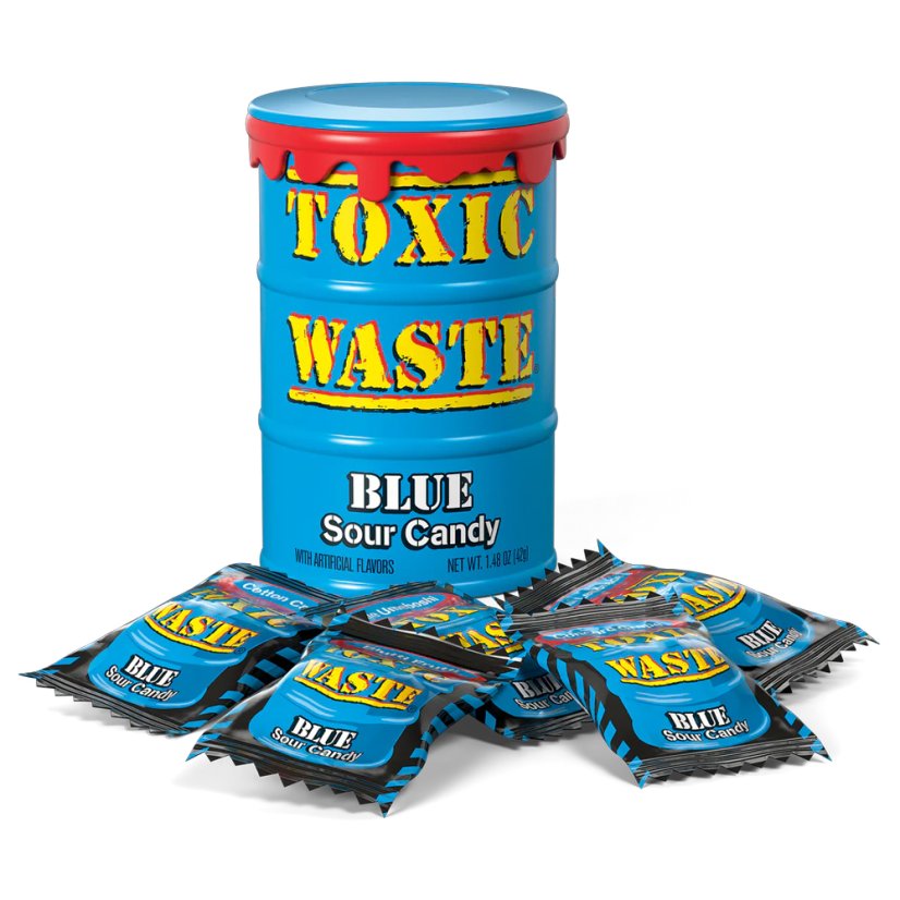 Toxic Waste Blue Kyslé Cukríky 42g Toxic Waste Blue Kyslé Cukríky 42g