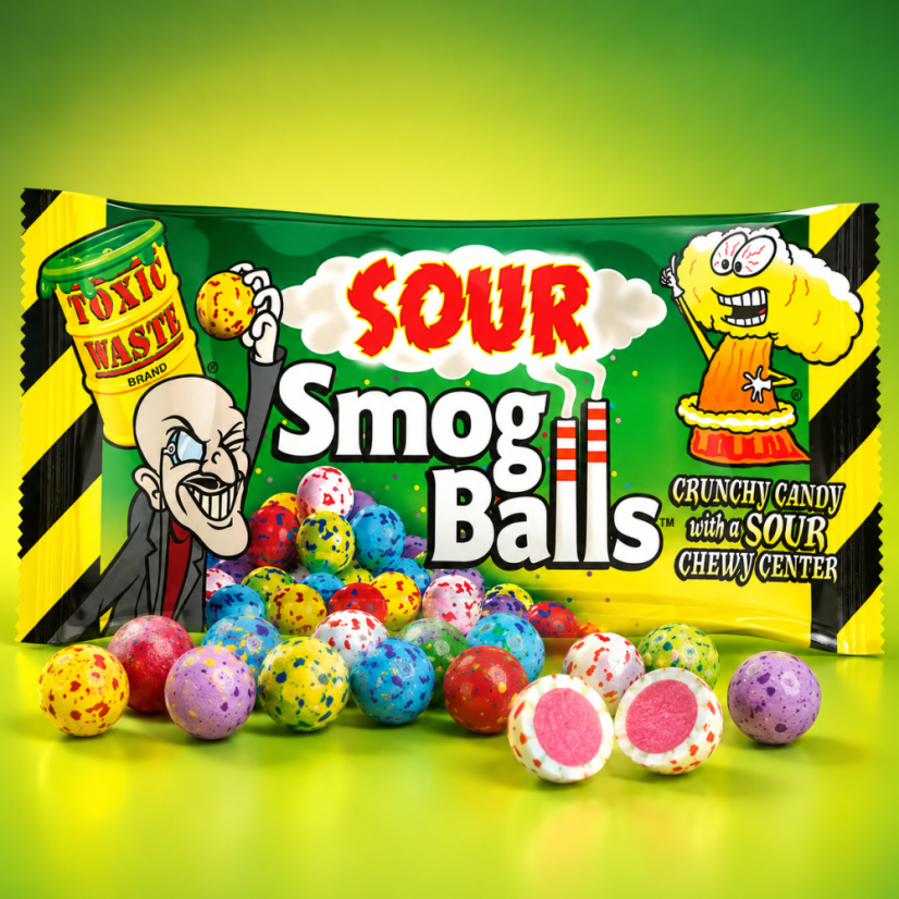 Toxic Waste Smog Balls Kyslé Cukríky 48g