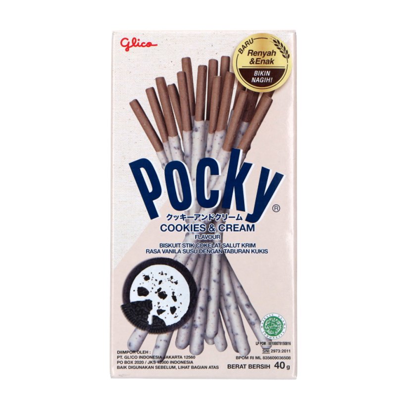 Pocky Cookies & Cream Sladké Tyčinky 40g Pocky Cookies & Cream Sladké Tyčinky 40g