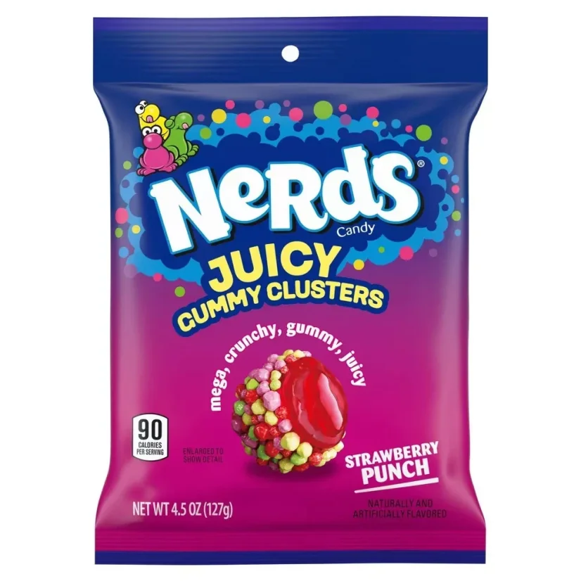Nerds Juiced Gummy Clusters Strawberry Punch Cukríky 127g
