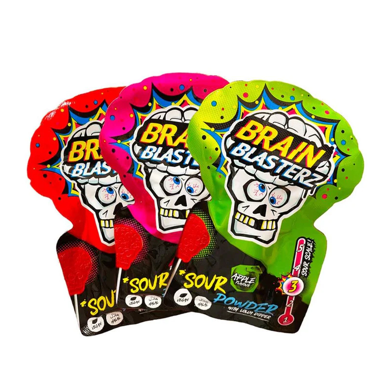 Brain Blasterz Sour Powder with Lolly Dipper Lízanka 10g