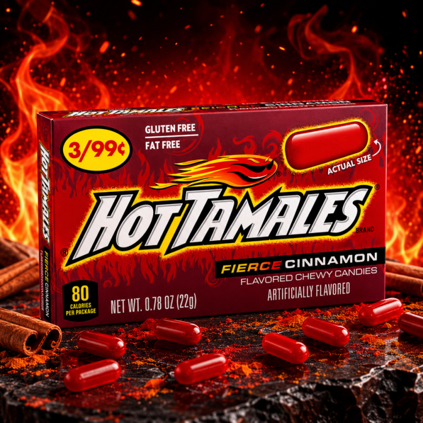 Hot Tamales Fierce Cinnamon Škoricové Cukríky 22g