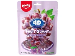 Amos 4D Fruit Gummy Grape Burst Gumové Cukríky 65g