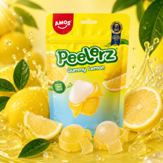 Amos Peelerz Gummy Lemon Lúpacie Cukríky 65g