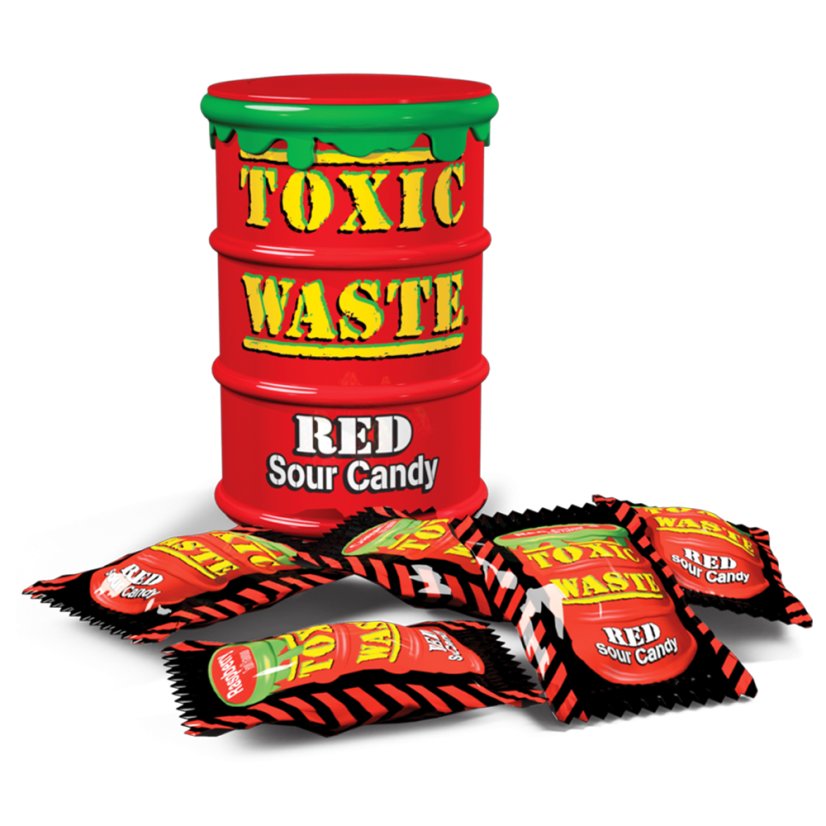 Toxic Waste Red Kyslé Cukríky 42g Toxic Waste Red Kyslé Cukríky 42g