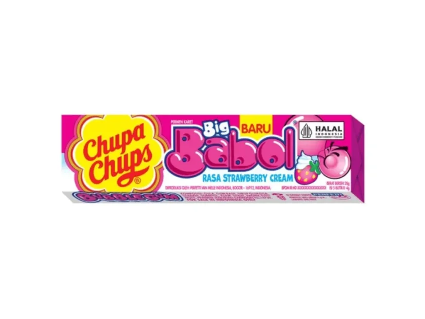 Chupa Chups Big Babol Strawberry & Cream Žuvačky 20g Chupa Chups Big Babol Strawberry & Cream Žuvačky 20g