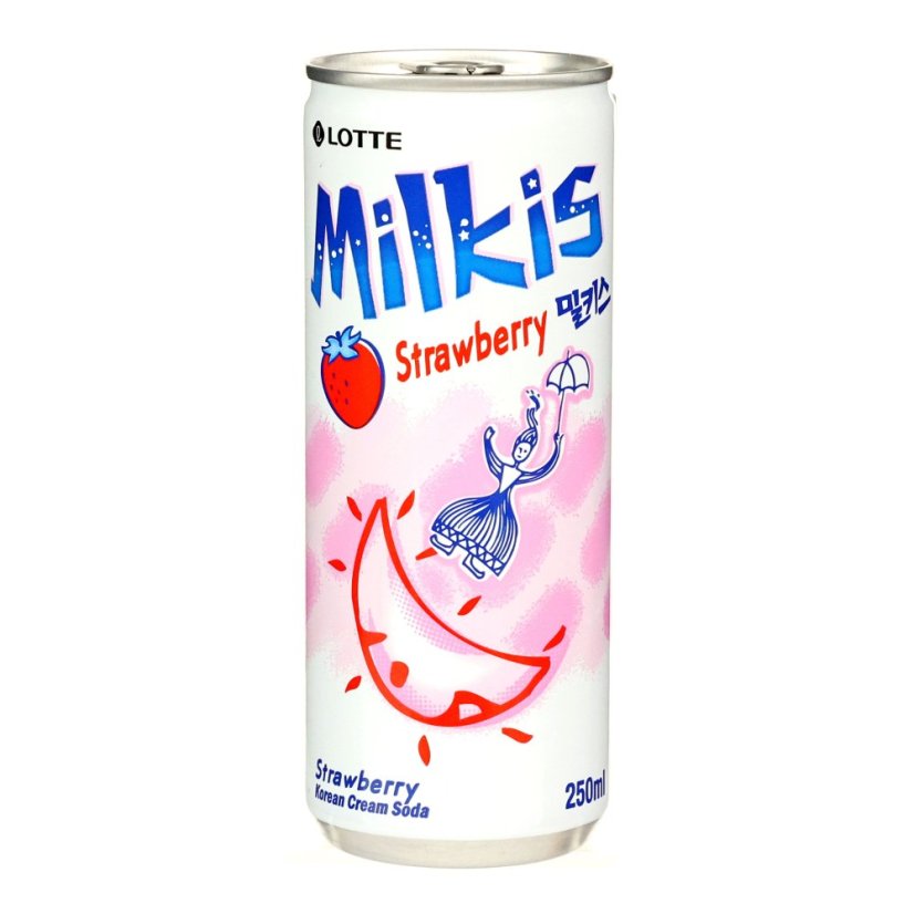 Lotte Milkis Strawberry Cream Soda Sýtený Nápoj 250ml