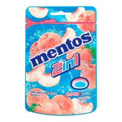 Mentos 2in1 Peach Soda Žuvacie Cukríky 45g