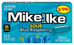 Mike and Ike Sour Blue Raspberry Žuvacie Cukríky 22g
