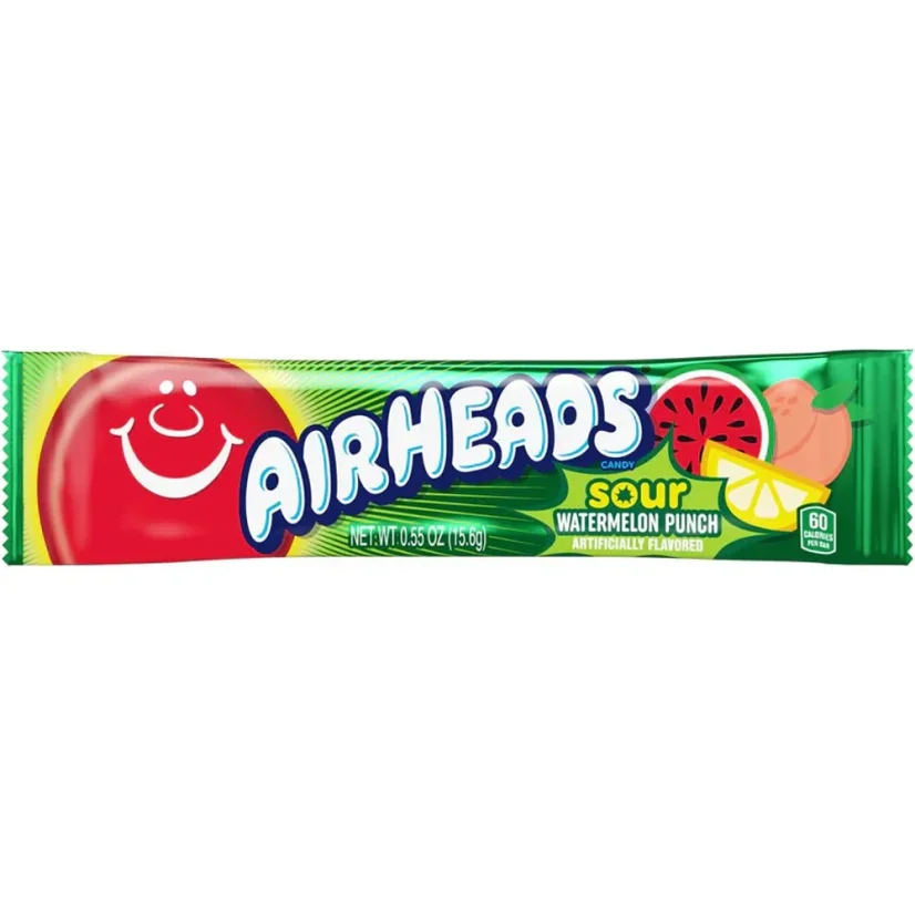 Airheads Sour Watermelon Punch Žuvacia Tyčinka 16g
