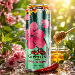 Arizona Spicy Green Tea with Mike's Honey Ľadový Čaj 650ml