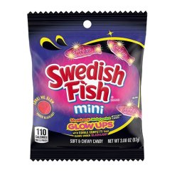 Swedish Fish Mini Glow Ups Žuvacie Cukríky 87g