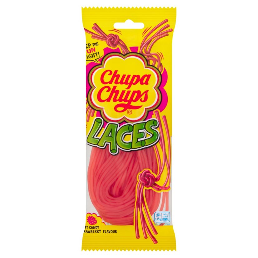 Chupa Chups Laces Strawberry Gumené Špagety 90g