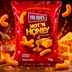 Herr's Hot 'n Honey Chrumky 113g