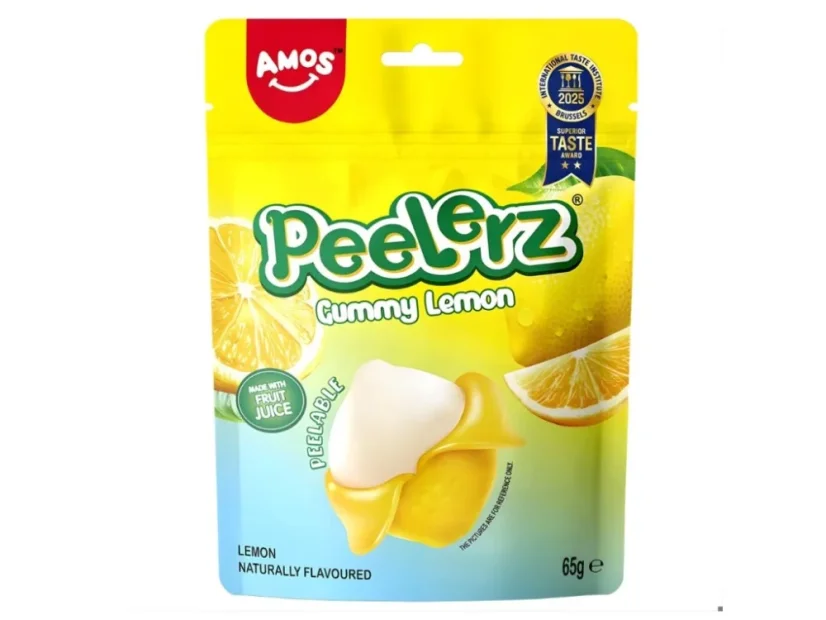 Amos Peelerz Gummy Lemon Lúpacie Cukríky 65g