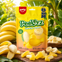 Amos Peelerz Gummy Banana Lúpacie Cukríky 65g