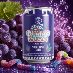 Candy Lips Gummy Worm Limonáda 355ml