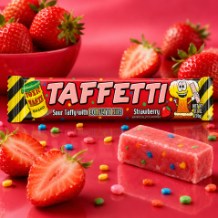 Toxic Waste Taffetti Strawberry Tyčinka 20g