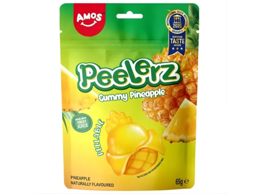 Amos Peelerz Gummy Pineapple Lúpacie Cukríky 65g