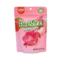 Amos Peelerz Gummy Peach Gumené Cukríky 170g