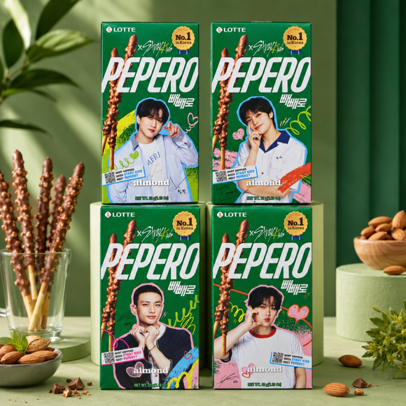 Pepero Almond Stray Kids Sladké tyčinky 32g