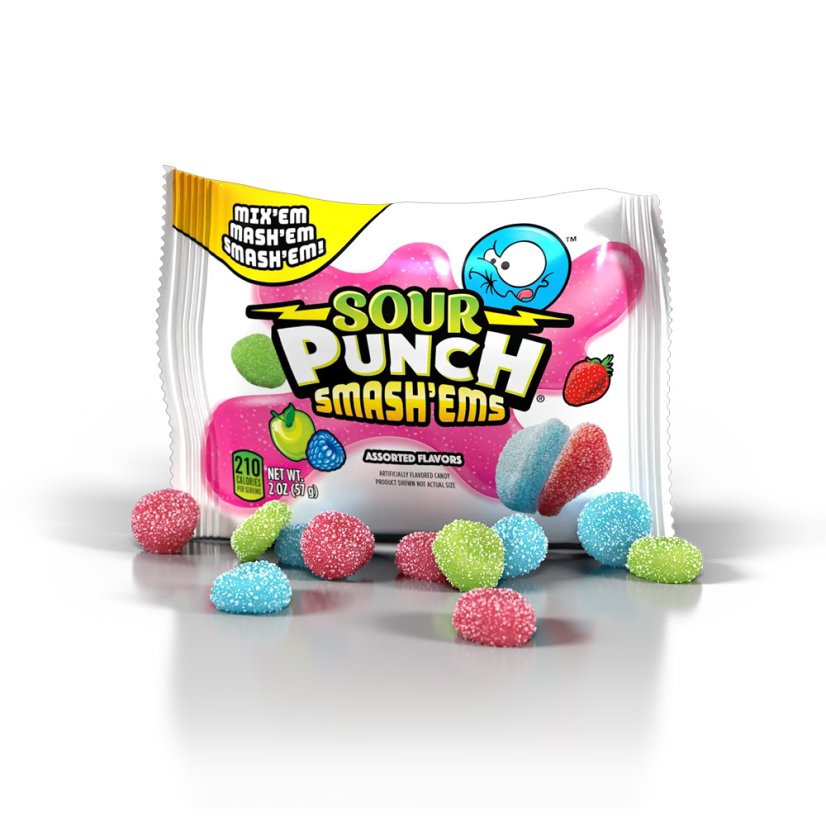 Sour Punch Smash'ems Gumené Cukríky 57g Sour Punch Smash'ems Gumené Cukríky 57g