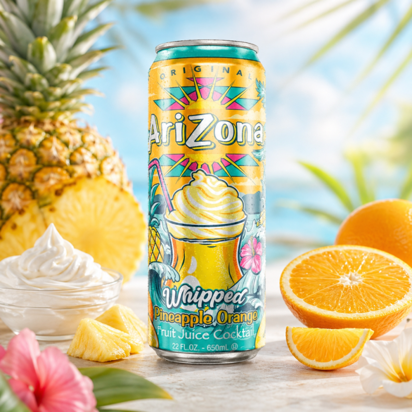Arizona Whipped Pineapple Orange Fruit Juice Cocktail Limonáda 650ml