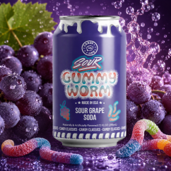 Candy Lips Gummy Worm Limonáda 355ml
