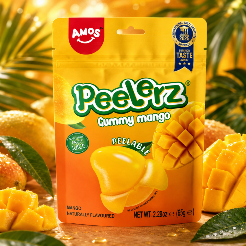 Amos Peelerz Gummy Mango Lúpacie Cukríky 65g