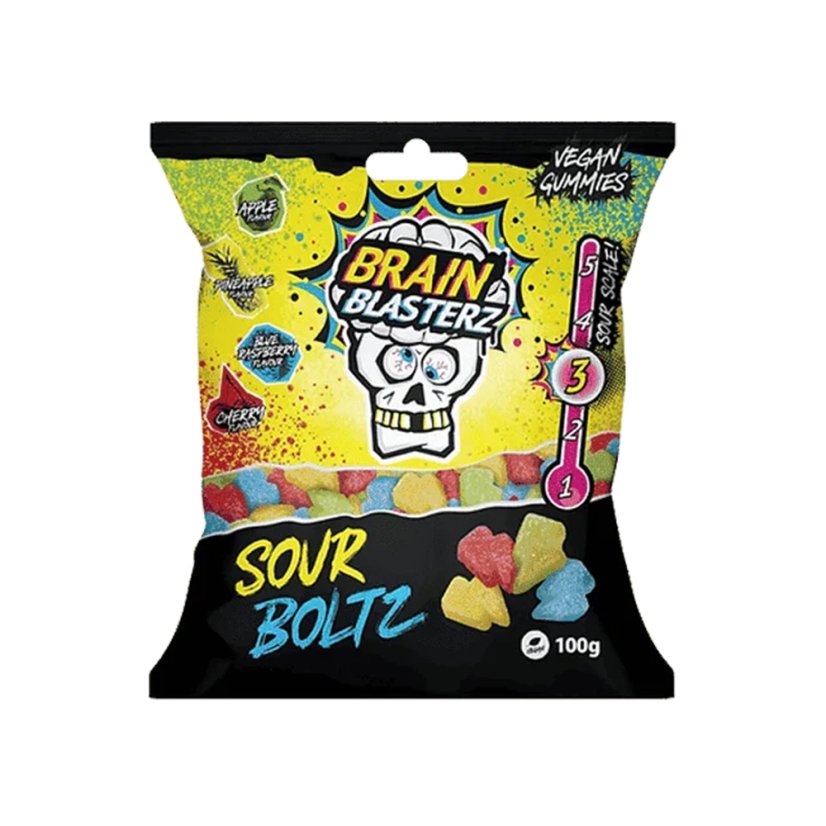 Brain Blasterz Sour Boltz Gumené Cukríky 100g